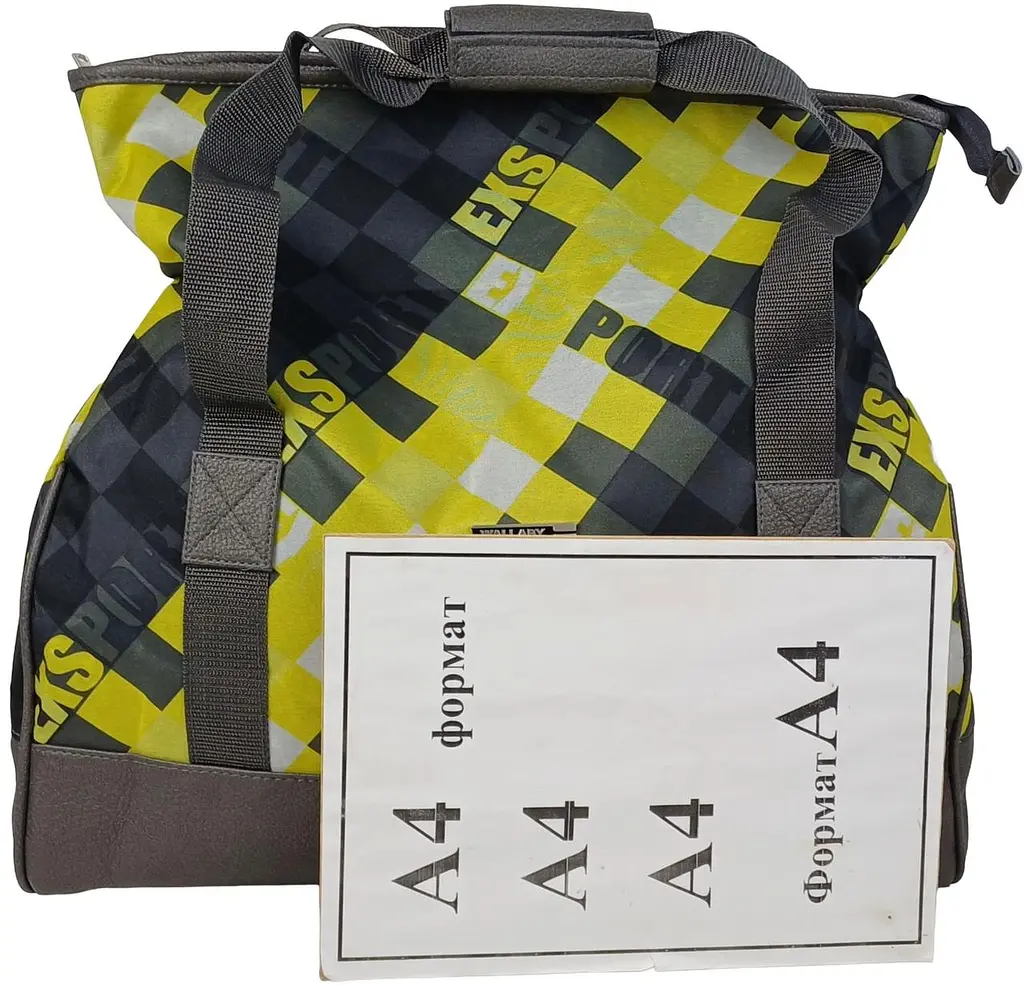 Сумка дорожня саквояж Wallaby 28L поліестер штучна шкіра Жовтий з Чорним - фото 10