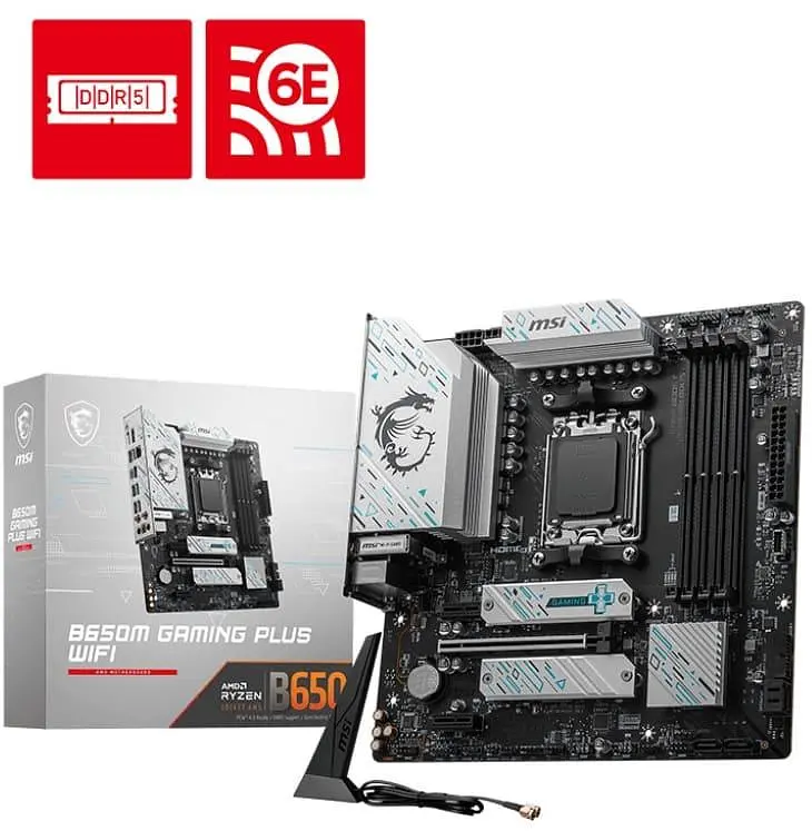 Материнська плата MSI B650M GAMING PLUS WIFI (B650M GAMING PLUS WIFI) (Socket AM5, AMD B650, Micro-ATX) Б/в - фото 5