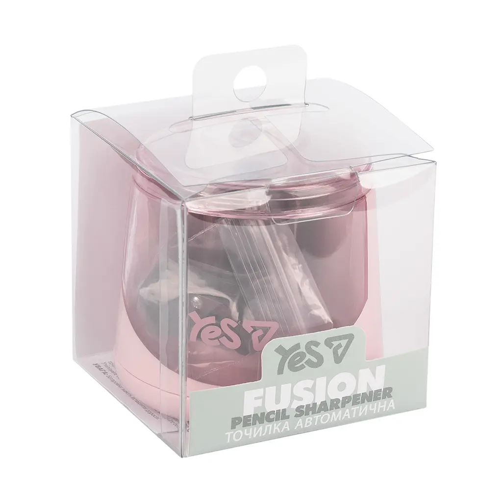 Точилка Yes Fusion.Powdery автомат зі змінним лезом рожева (620592) - фото 3