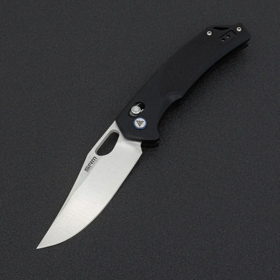 Ніж складаний туристичний SRM Retriever 9201 (9 см) D2 / G10 чорний - фото 8