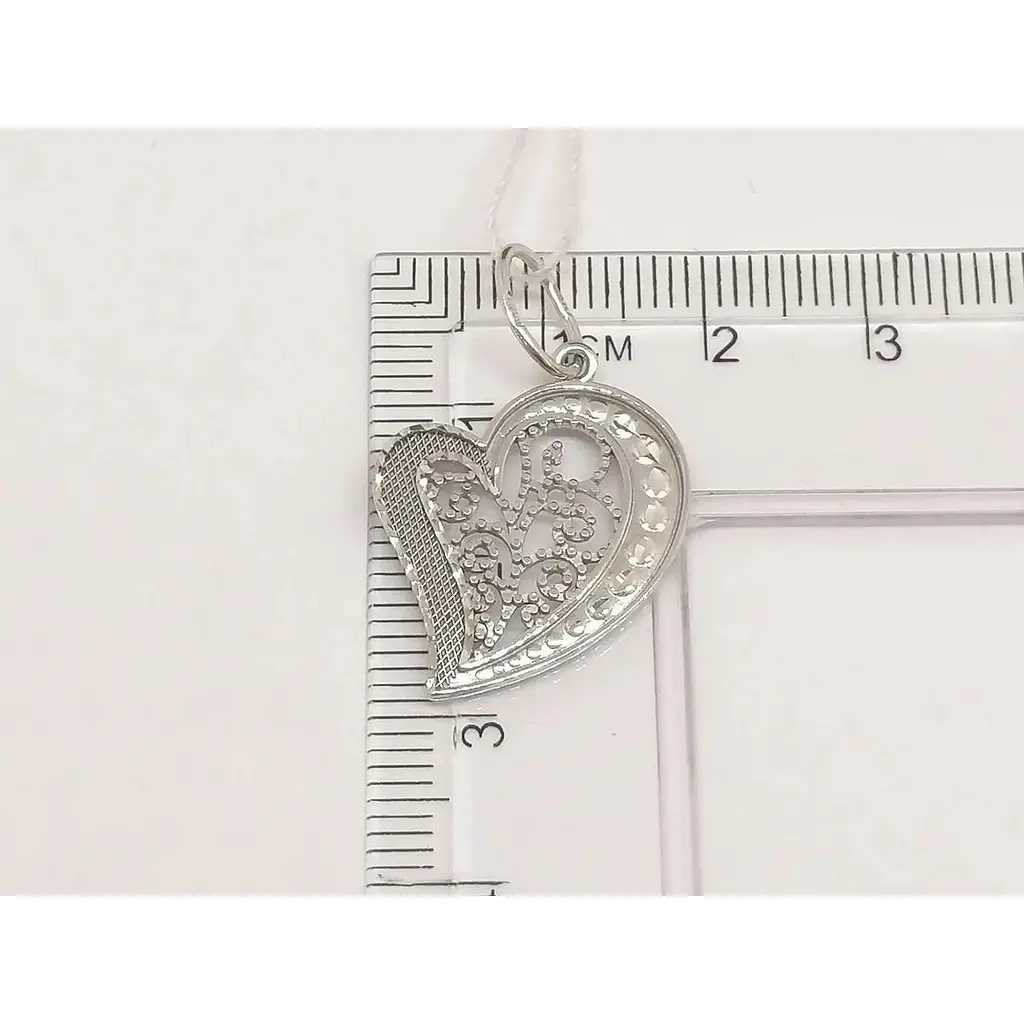 Золота підвіска Столична Ювелірна Фабрика Серце з алмазною гранню. 422387Б - фото 4