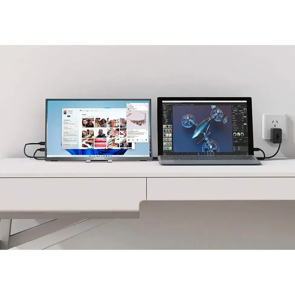 Портативний монітор Arzopa a1 Gamut Slim Black [101363] - фото 5