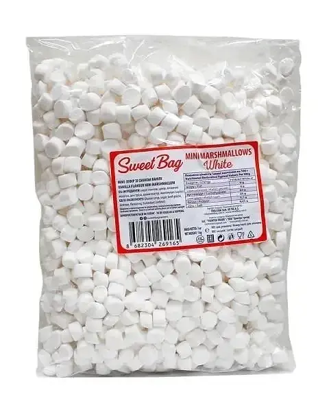 Маршмеллоу міні зефір білий Sweet Bag Mini Marshmallow White 1кг.