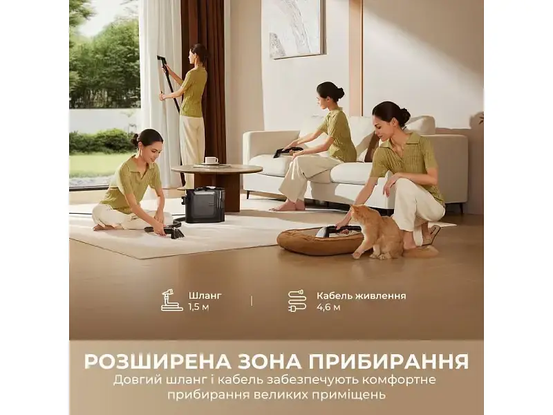 Миючий пилосос для килимів та тканин Dreame N20 Steam (HNR27A) - фото 9