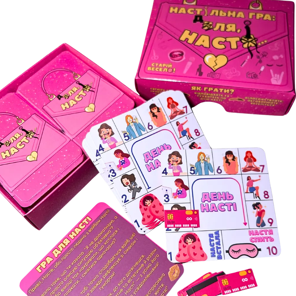 Настільна гра "ДЛЯ НАСТІ" Старій весело - фото 3