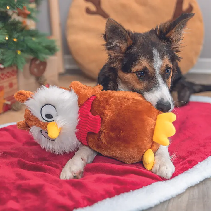Игрушка для собак Trixie Рождественская сова со звуком плюш 33 см (92629_Christmas) - фото 4