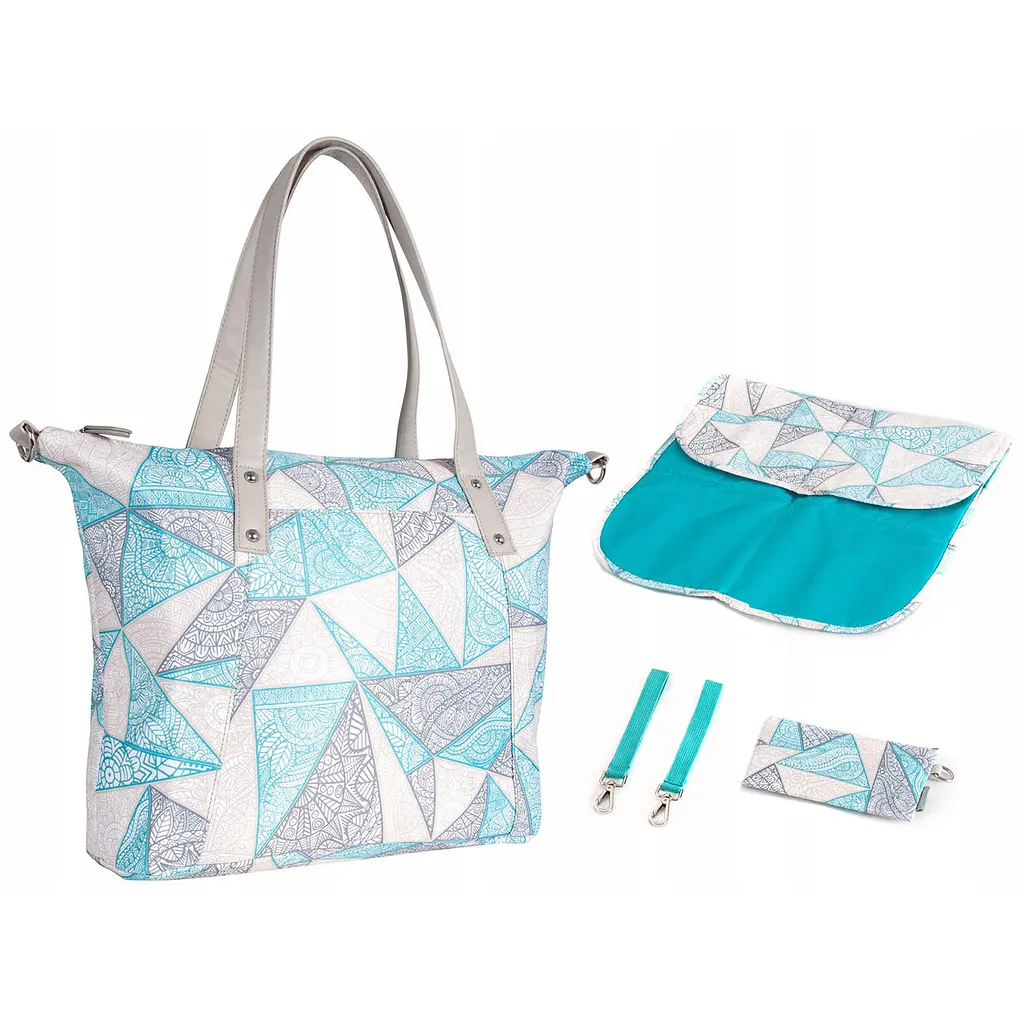 Сумка для мами Canpol babies Lady Mum з кріпленням до коляски сіро-бізюзовий (78/502) - фото 2