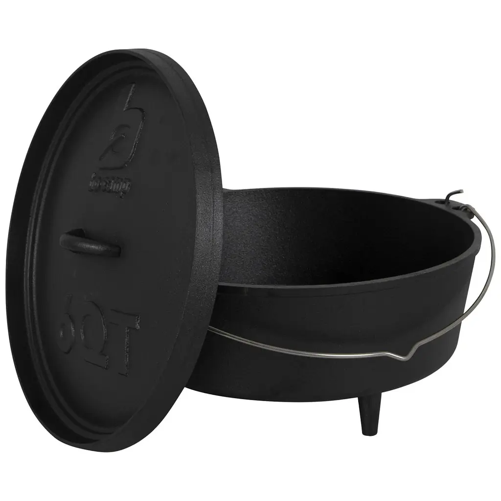 Казан з кришкою Bo-Camp Dutch Oven Cast Iron 31 cm / 5 L Black (2122410) - фото 2