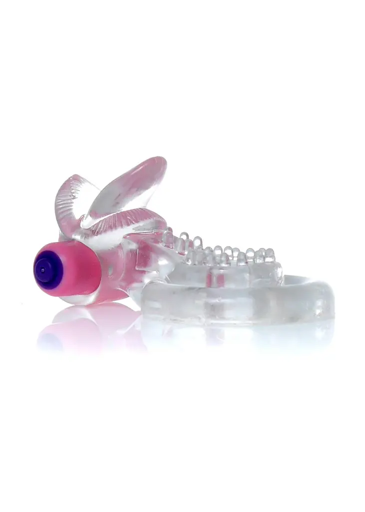 Ерекційне віброкільце Tongue Vibro CockRing Clear - фото 6
