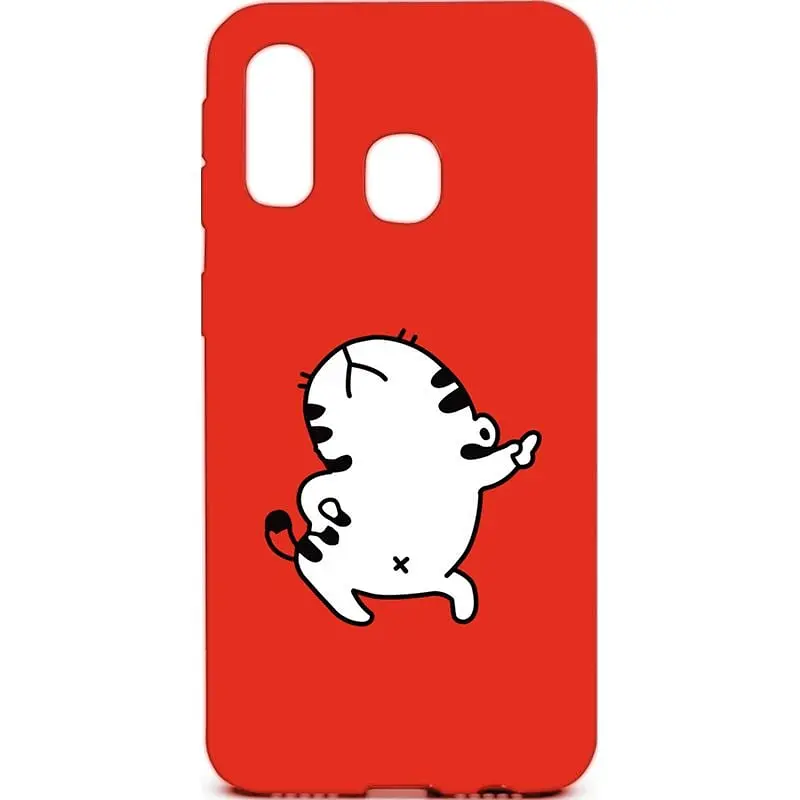 Чохол-накладка Toto Cartoon Soft Silicone TPU Case Samsung Galaxy A40 Cat Red
