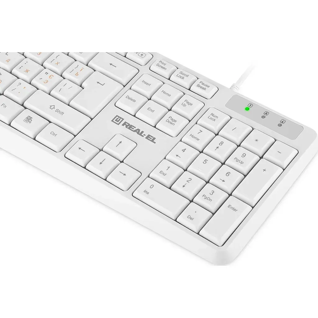 Клавіатура REAL-EL RK-513 USB White (EL123100047) - фото 4
