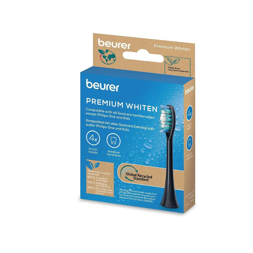 Beurer Насадки для зубних щіток Beurer SC 30/50 Premium Whiten, для відбілювання, 4 шт. - фото 5