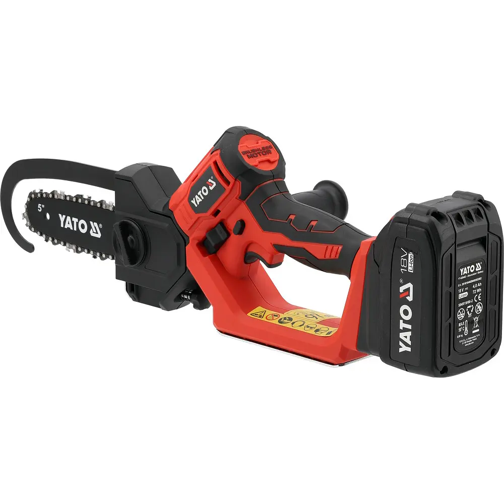 Пила цепная Yato плотницкая аккумуляторная Li-Ion 18 В 4 Ач (YT-828115) - фото 4