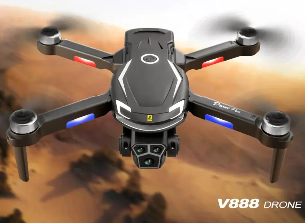 Складной дрон V888 с камерой 8K избегание помех, управление со смартфона - фото 4