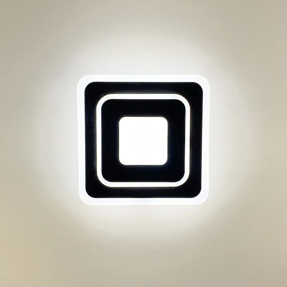 Світлодіодний світильник з матовим акрилом Line F 20х20 см Арт. 2234-200 BR BK - фото 3