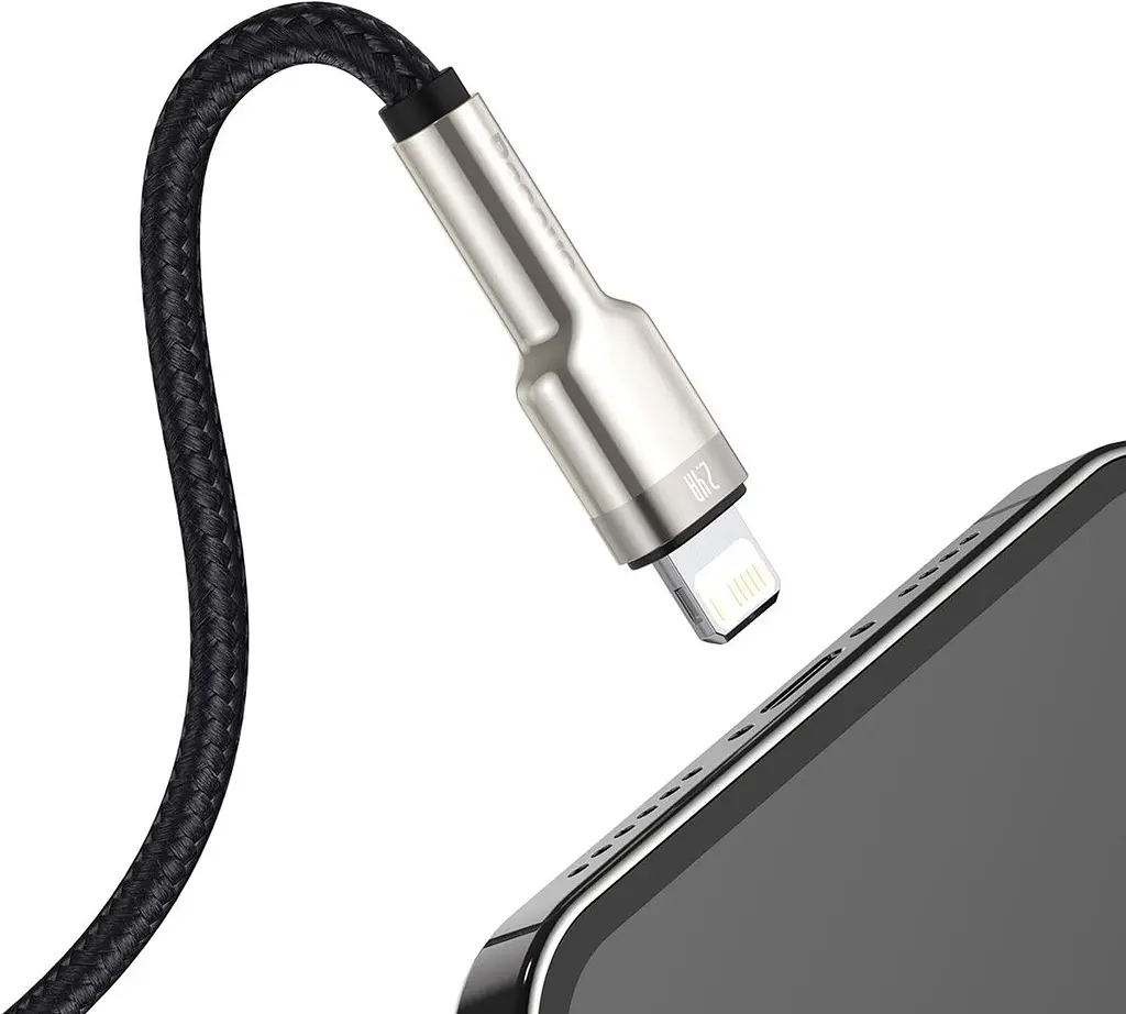 Кабель Baseus Cafule Metal USB to Lightning 2м Black (CALJK-B01) [73380] - фото 4
