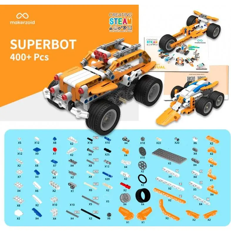 Конструктор Makerzoid Superbot Educational Building Blocks (MKZ-ID-SPB) [86642] - фото 4