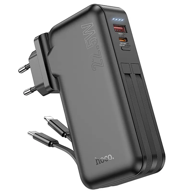 Портативний ЗП Power Bank Hoco J126 Travel 22.5W+PD20W 10000 mAh Black - фото 2