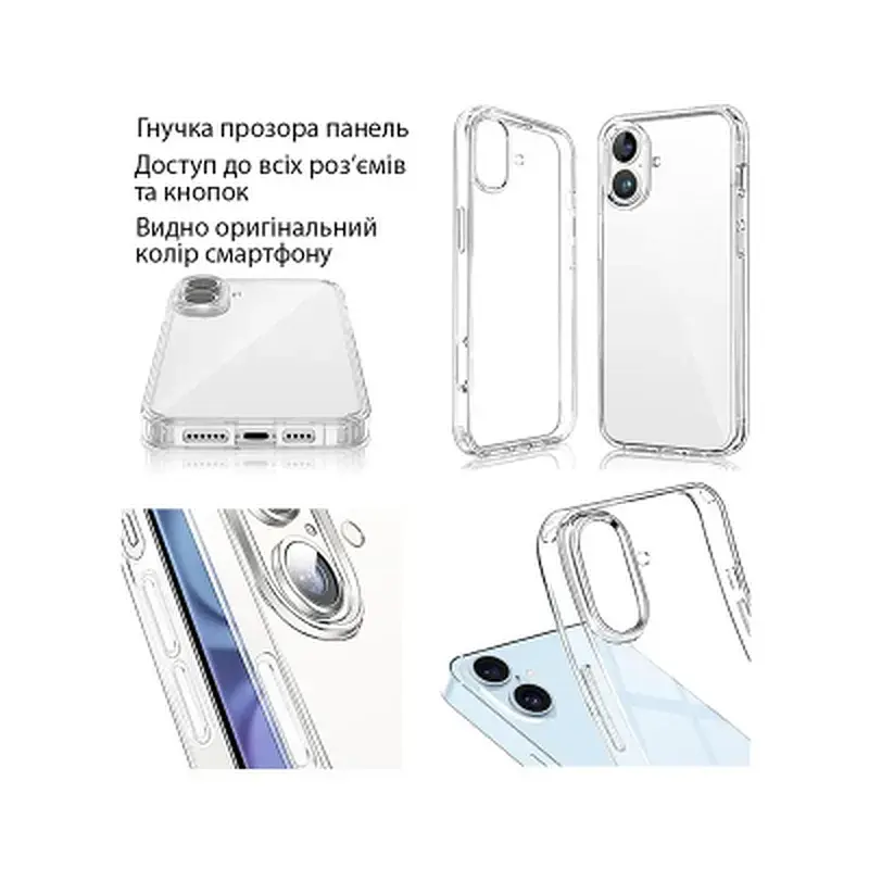 Чохол до мобільного телефона Dengos Case + Cross-body Strap Samsung Galaxy A37 Clear+Grey (DG-KM-CCRB-05) - фото 5