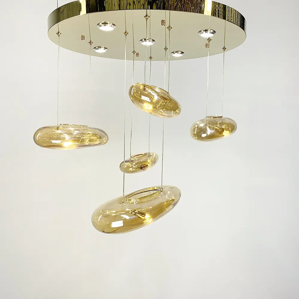 Потолочная люстра Amber Water Drops AM Line.F S 17G-600 AM - фото 2