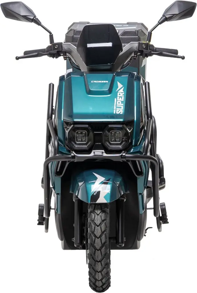 Электроскутер Двухместный Crosser CR17 (2500W, Графеновая батарея 72V/35Ah) Зеленый - фото 4