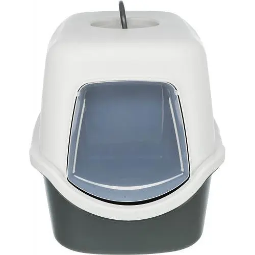 Туалет Trixie Vico для кошек с колпаком-крышкой, дверцей и ручкой серый 40х40х56 см - фото 2