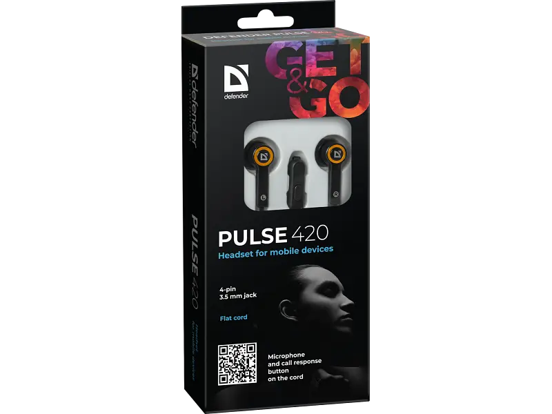 Навушники Defender Pulse 420 Black/Orange - фото 3