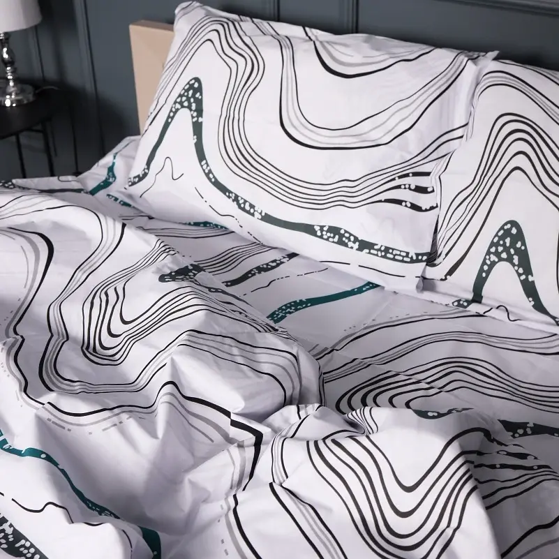 Наволочка MirSon Ranforce Elite 17-0695 Silver Foliage 70х70 см бело-серая (2200010452808) - фото 10