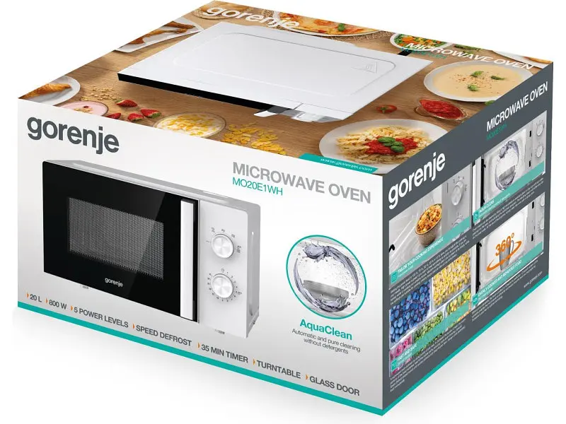 Мікрохвильова піч Gorenje MO20E1WH - фото 6