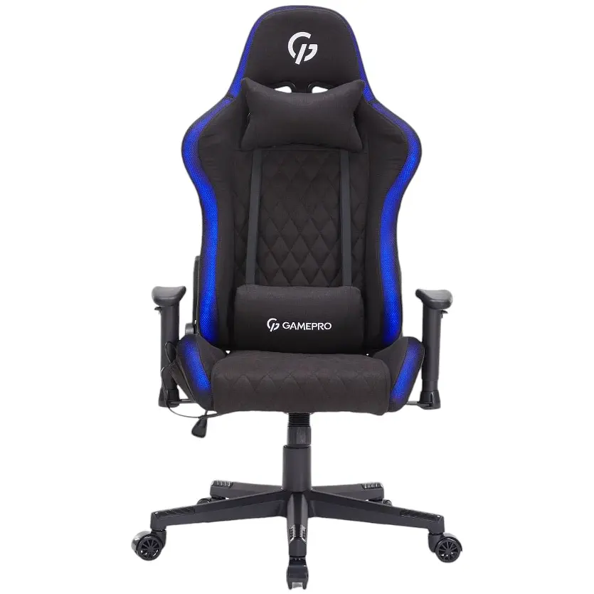 Игровое кресло GamePro RGB Size L Fabric Black (GC700FB) - фото 4