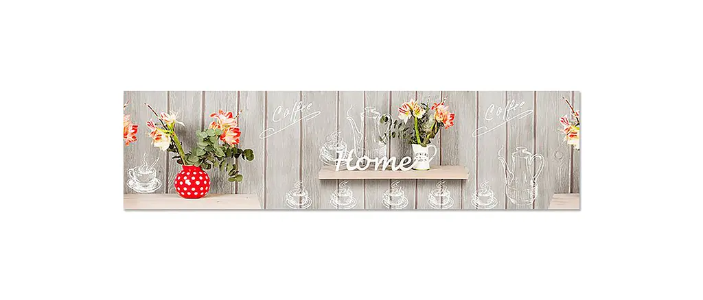 Кухонний фартух Happy Pocket Home вінілова наклейка ПВХ дошки квіти затишок Текстура Сірий 65х250 см Z180894 - фото 7