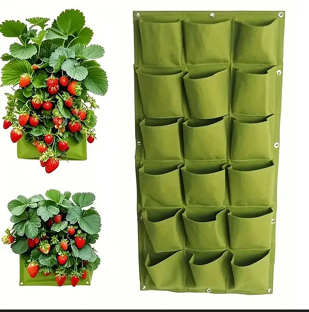Підвісні горщики з тканини на 4 кишені BKS Розмір полотна 25х80 см - фото 5