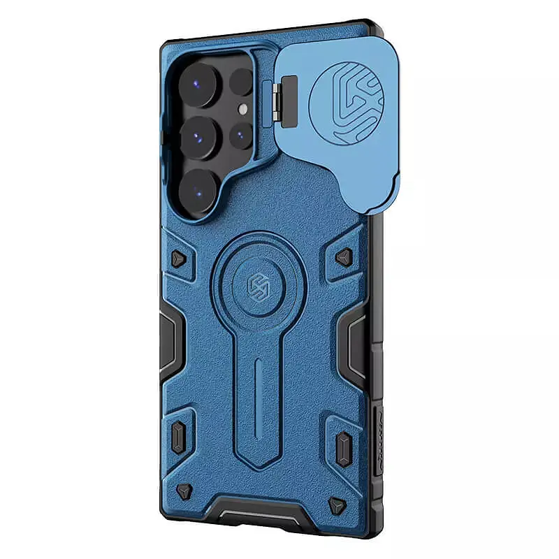 TPU+PC чехол Nillkin CamShield Armor Prop для Samsung Galaxy S24 Ultra Blue - фото 2