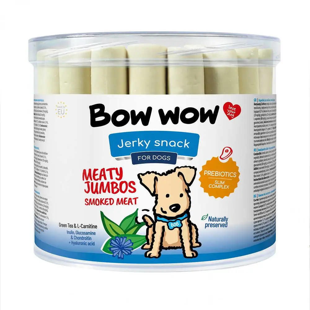 Ласощі для собак Bow wow палички м'ясні копчені, 12 см (35шт/уп)