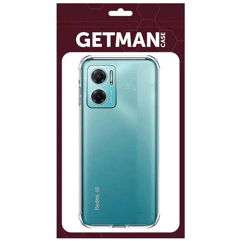 TPU чохол GETMAN Ease logo посилені кути Full Camera для Xiaomi Redmi Note 11E Безбарвний (прозорий) - фото 5