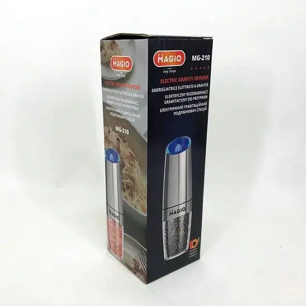 Подрібнювач Magio MG-210 гравітаційний з керамічними жорнами інноваційний млин для спецій ААА 6 шт. - фото 6