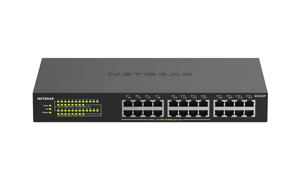 Коммутатор GS324P 24xGE (16xPoE), 190Вт, Неуправляемый NETGEAR teh0018259 - фото 6