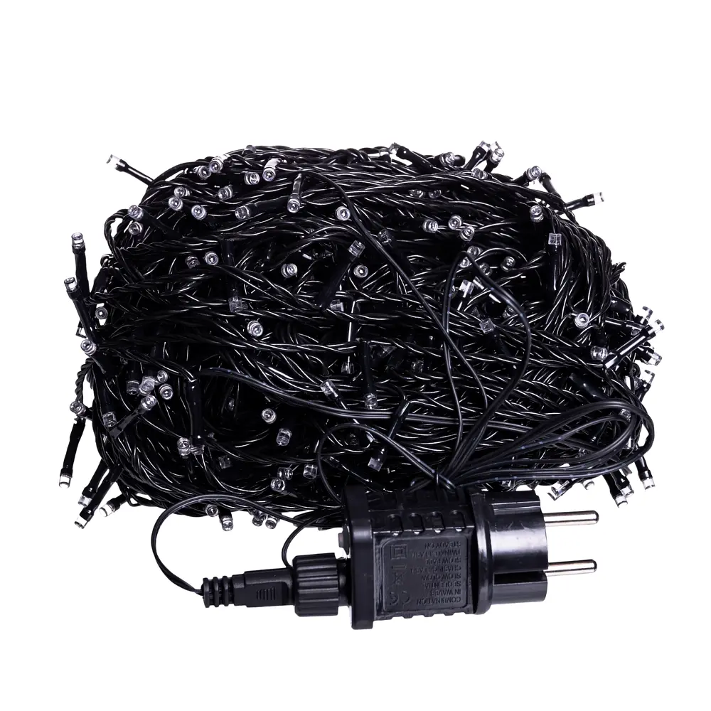 Новорічна гірлянда Різдвяна фея GarlandoPro 50 м 500 LED чорний дріт Синій CF500L50MBBL - фото 2