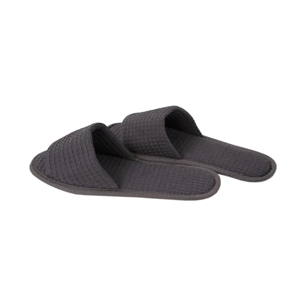 Тапочки с открытым носком Lotus Home - Waffle antrasit антрацит - фото 2