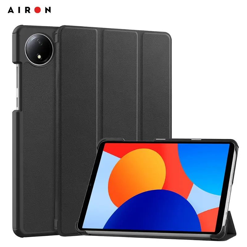 Чехол AIRON Premium для Xiaomi Redmi Pad SE 8.7" 2024 с защитной пленкой и салфеткой Black - фото 5