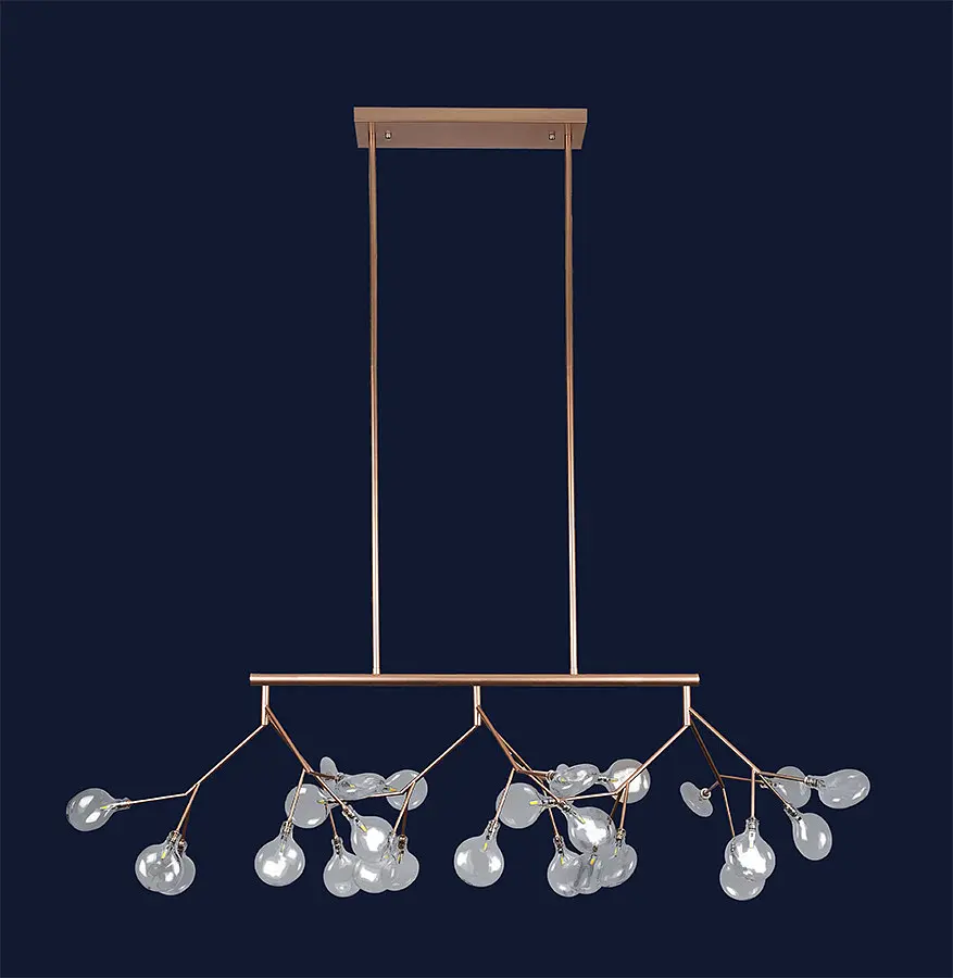 Люстра стельова LED Levistella 918LP264-27 RS+CL, 27 плафонів, рожеве золото, сучасний стиль для дому - фото 2