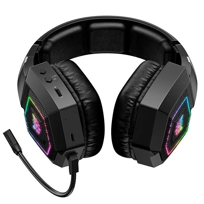 Навушники бездротові Onikuma ігрова гарнітура GT806 з підсвіткою RGB чорна - фото 2