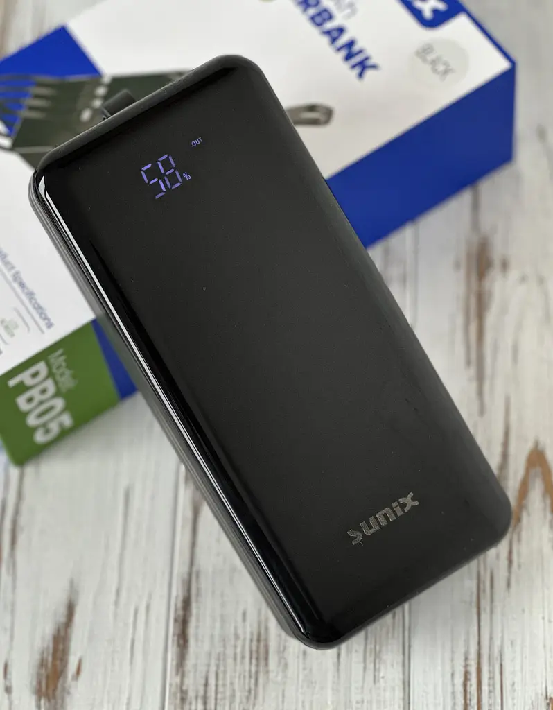 Внешний аккумулятор Sunix PB-05 50000 mAh с лампой защищенный черный - фото 4