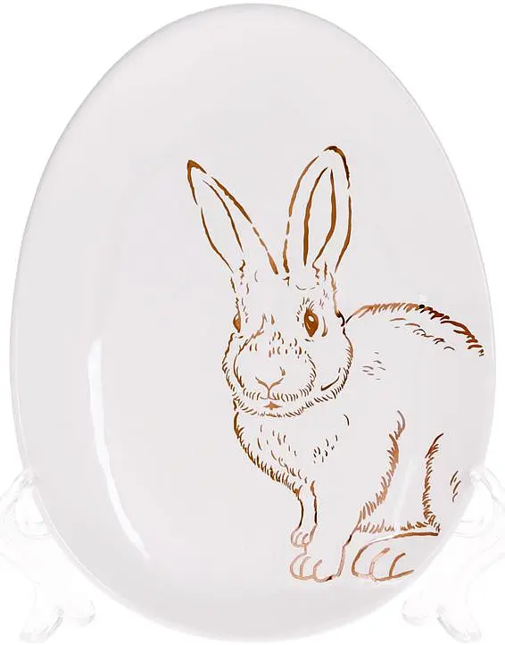 Набір 6 керамічних овальних страв "Bunny" BonaDi 16,5х12х2 см kuh0007093