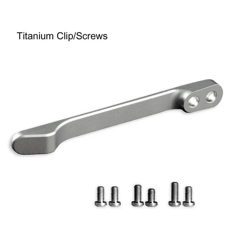 Клипса карманная титановая Civivi T001C с титановыми винтами - фото 2