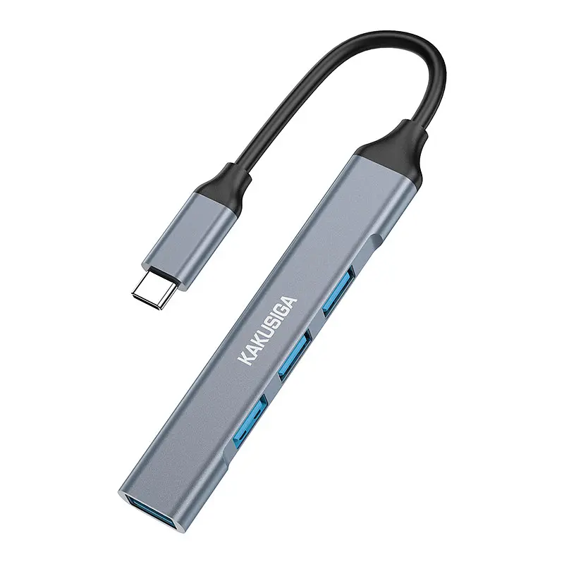 Концентратор конвертор USB Hub Kakusiga KSC-752 Type-C на 4 порта USB 3.0 USB 2.0x3 - фото 3