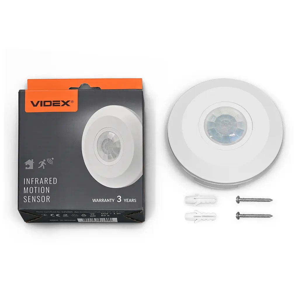 Датчик руху та освітленості Videx VL-SPC05W інфрачервоний білий 220V 800W (28931-000) - фото 7