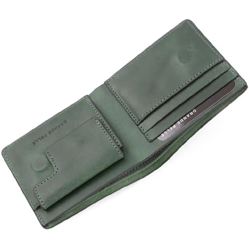 Портмоне чоловіче шкіряне GRANDE PELLE 11х9х2.5 см acs0032087 - фото 5