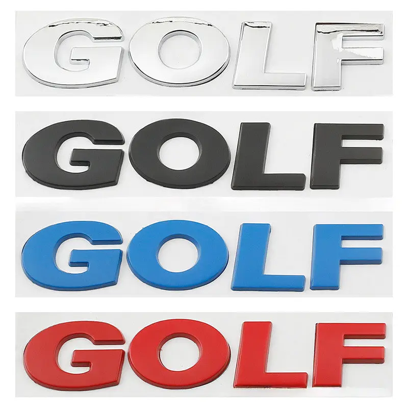 Емблема напис GOLF Гольф для Volkswagen Синя 121x26 мм на скотчі (Завод) - фото 4