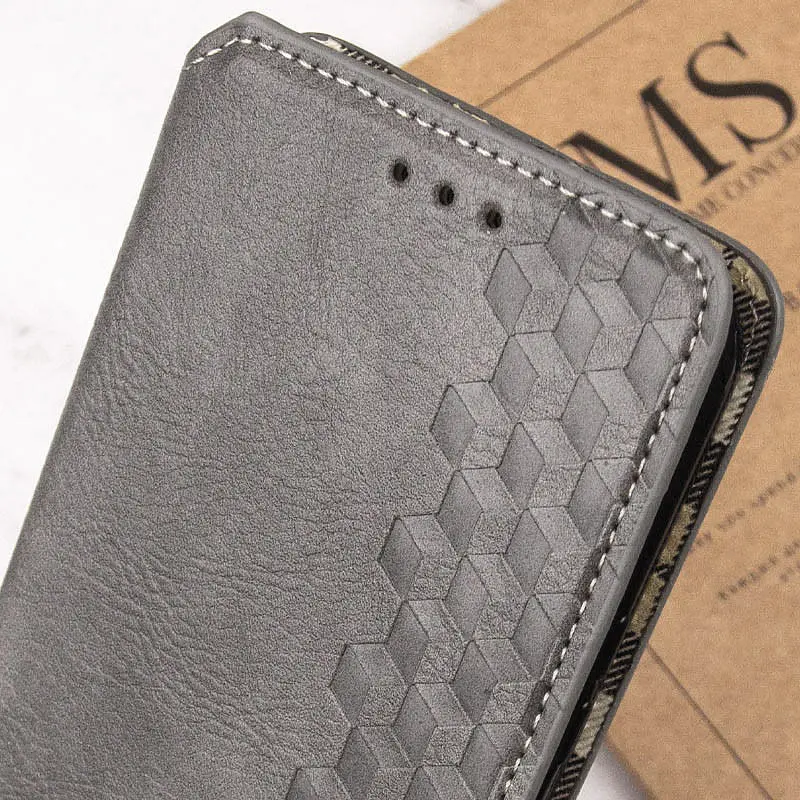 Чохол-книжка Getman Cubic Cover Case для Redmi 13 4G / Poco M6 4G Grey [114448] - фото 4